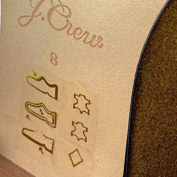 J Crew Sade‎ AB079 Dark Pecan Suede Rear Zip Chunky Heel Booties - Picture 7 of 11